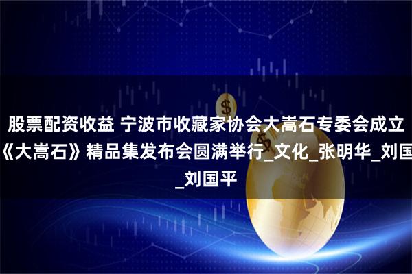 股票配资收益 宁波市收藏家协会大嵩石专委会成立暨《大嵩石》精品集发布会圆满举行_文化_张明华_刘国平